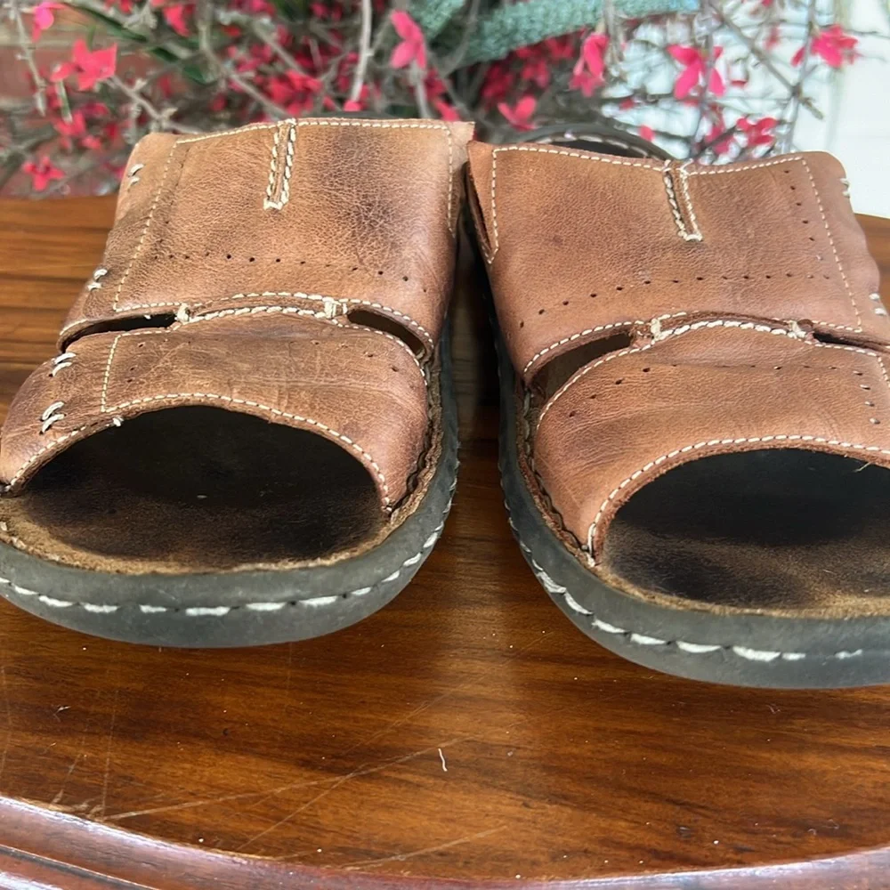 Josef Seibel Leather Slides Size 44